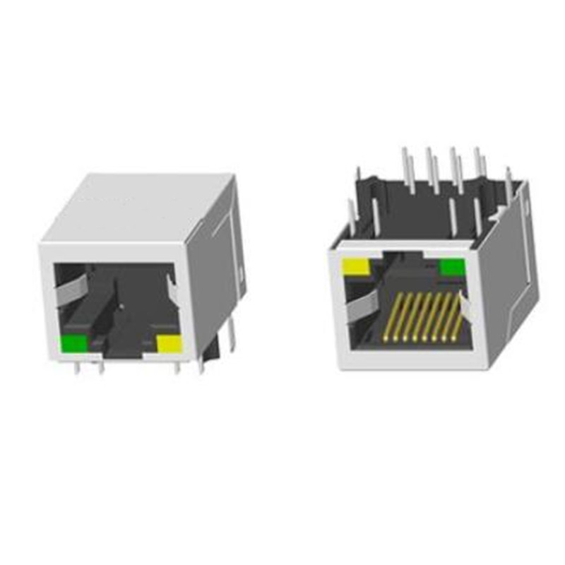 RJ45 2X4 無(wú)燈帶屏蔽帶彈片香菇腳