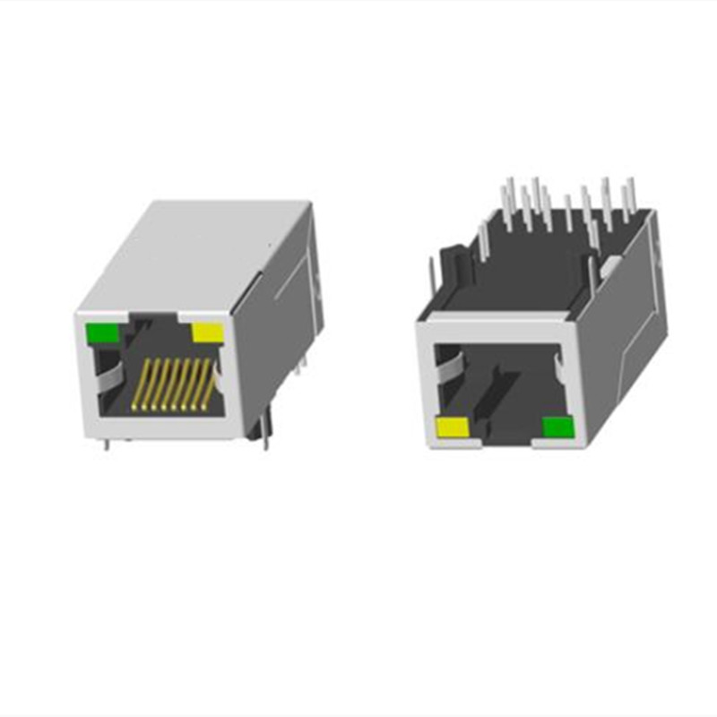 RJ45 2X4 無(wú)燈帶屏蔽帶彈片香菇腳