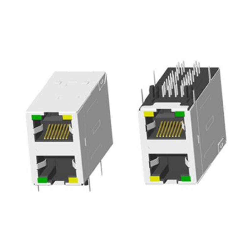 RJ45 2X4 無(wú)燈帶屏蔽帶彈片香菇腳